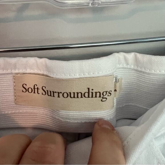 Soft Surroundings Pull On Straight Leg Pants Women's Size Small / 6 - 8 in White - Picture 5 of 7